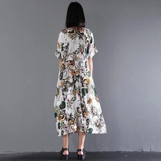 2021-new-summer-maxi-dress-print-linen-dresses-plus-size-sundress