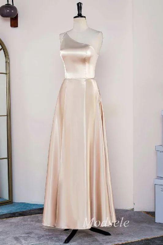 a-line-champagne-one-shoulder-a-line-long-dress