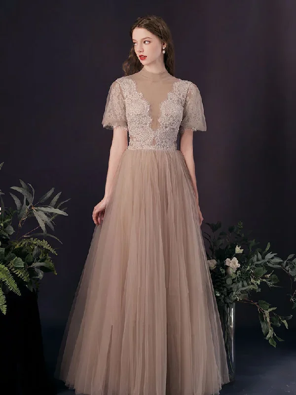 a-line-tulle-lace-champagne-long-prom-dress-champagne-long-bridesmaid-dress