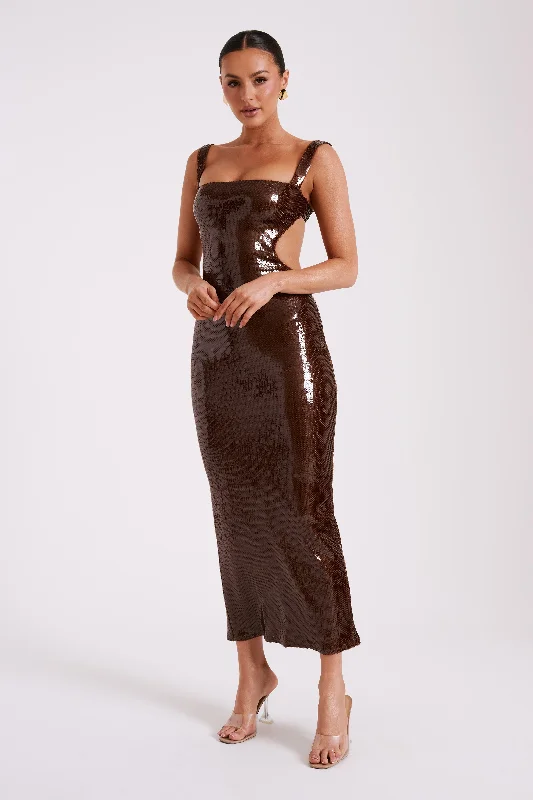 adoria-sequin-cut-out-maxi-dress-chocolate