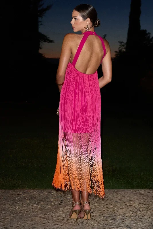 arizona-pink-orange-ombre-fringe-high-neck-mini-dress-cl133356195