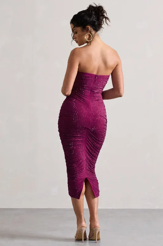 astro-dark-pink-embellished-bandeau-midi-dress-cl133277112