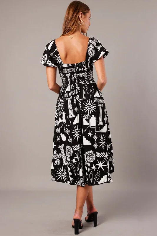 black-abstract-midi-dress-short-sleeve-ruched-bust-dd1713d-33p-1