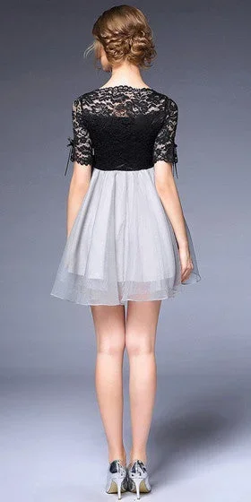 black-lace-dress-with-grey-shirred-skirt