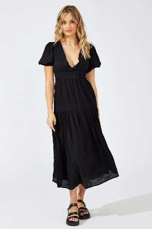 black-maxi-dress-puff-sleeve-dd3604-47pb-2