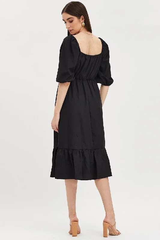 black-midi-dress-short-sleeve-square-neck-dd11197-55f3