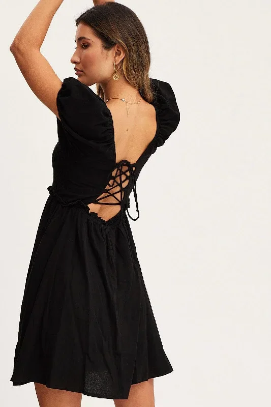 black-mini-dress-short-sleeve-square-neck-dd11681-31f4