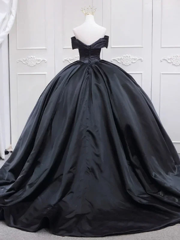 black-sweetheart-neck-satin-long-prom-gown-black-sweet-16-dress