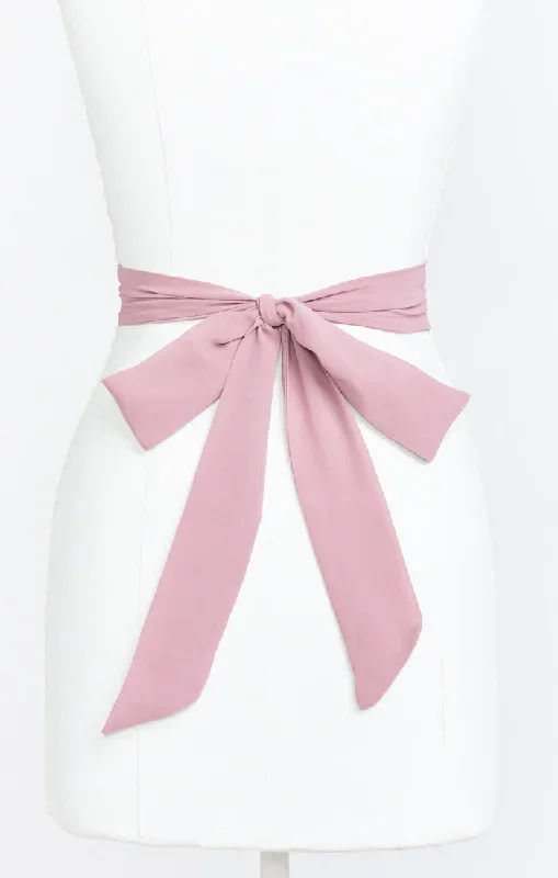 Bridesmaid Sash ~ Antique Rose Chiffon