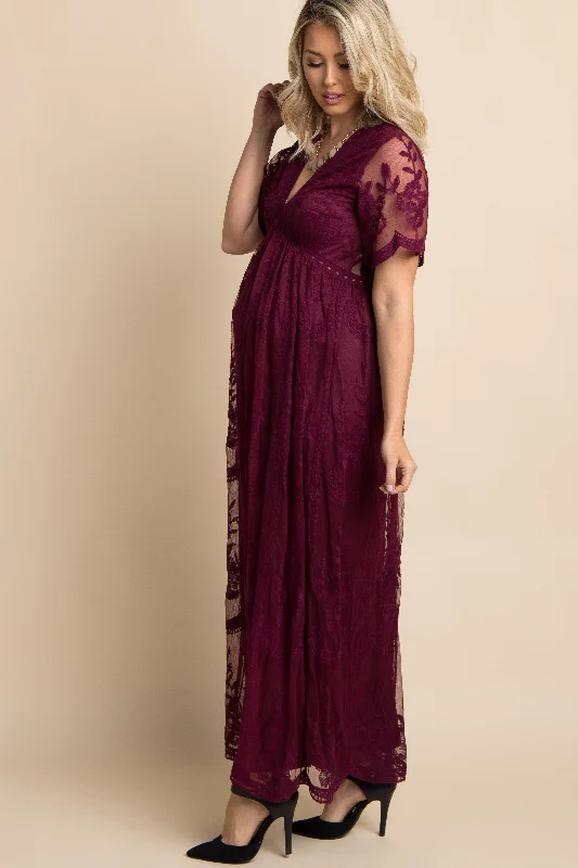 burgundy-lace-mesh-overlay-maternity-maxi-dress