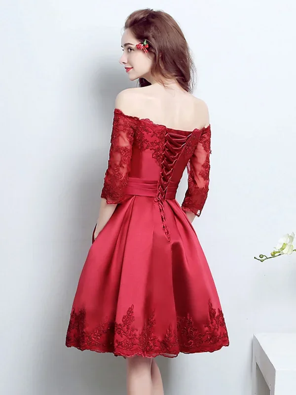 burgundy-lace-satin-short-prom-dress-burgundy-bridesmaid-dress