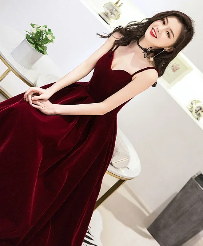 burgundy-sweetheart-tea-length-prom-dress-burgundy-bridesmaid-dress-1