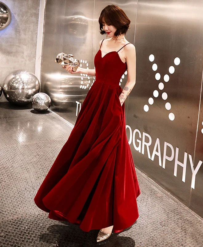 burgundy-sweetheart-tea-length-prom-dress-burgundy-bridesmaid-dress