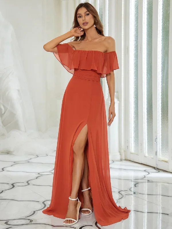 burnt-orange-bridesmaid-gowns