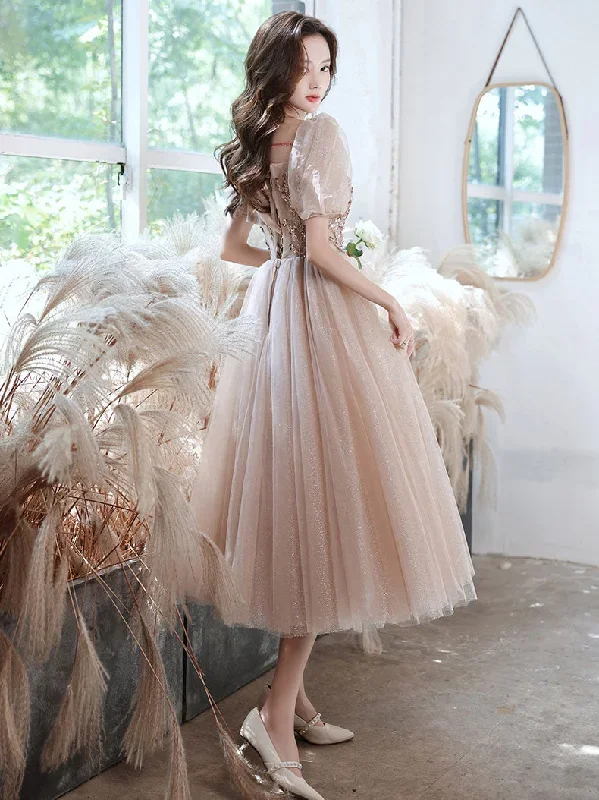 champagne-a-line-tulle-beads-prom-dress-tulle-bridesmaid-dress