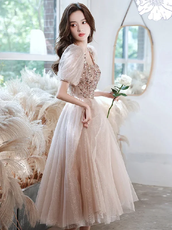 champagne-a-line-tulle-beads-prom-dress-tulle-bridesmaid-dress