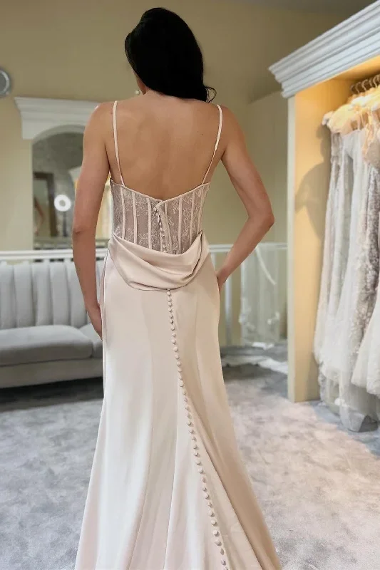 champagne-cowl-neck-sheer-back-long-wedding-dress