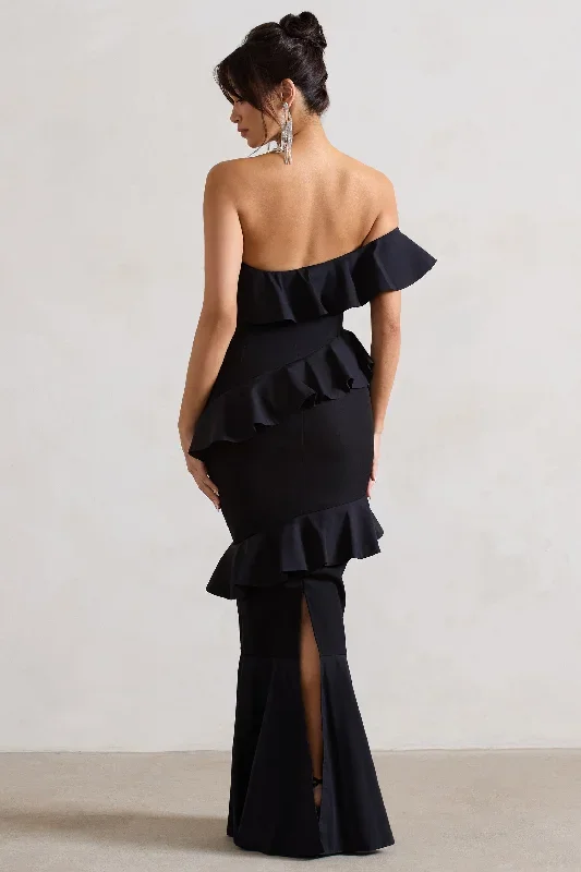 cinematic-black-bardot-ruffled-fishtail-maxi-dress-cl132150002