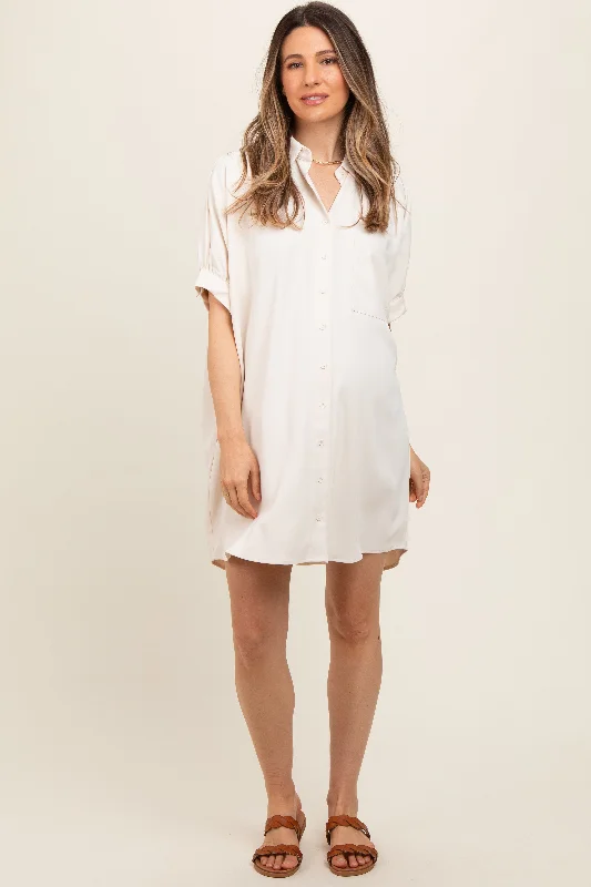 cream-collared-button-down-maternity-shirt-dress