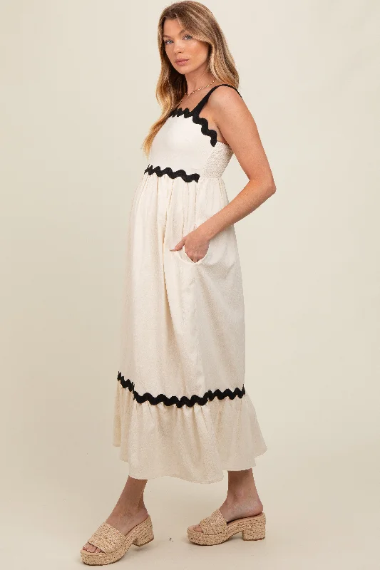 cream-contrast-trim-maternity-maxi-dress