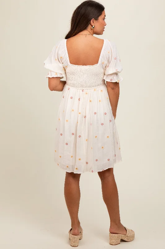 cream-floral-embroidered-smocked-maternity-dress