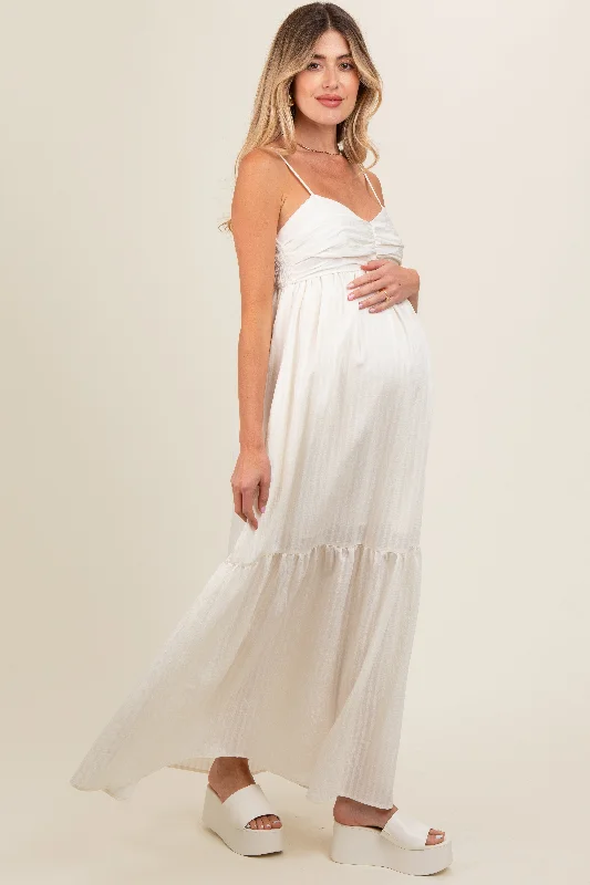 cream-monochrome-stripe-maternity-maxi-dress