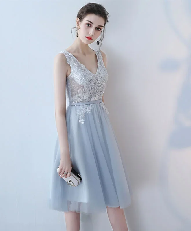 cute-v-neck-lace-tulle-short-prom-dress-homecoming-dress