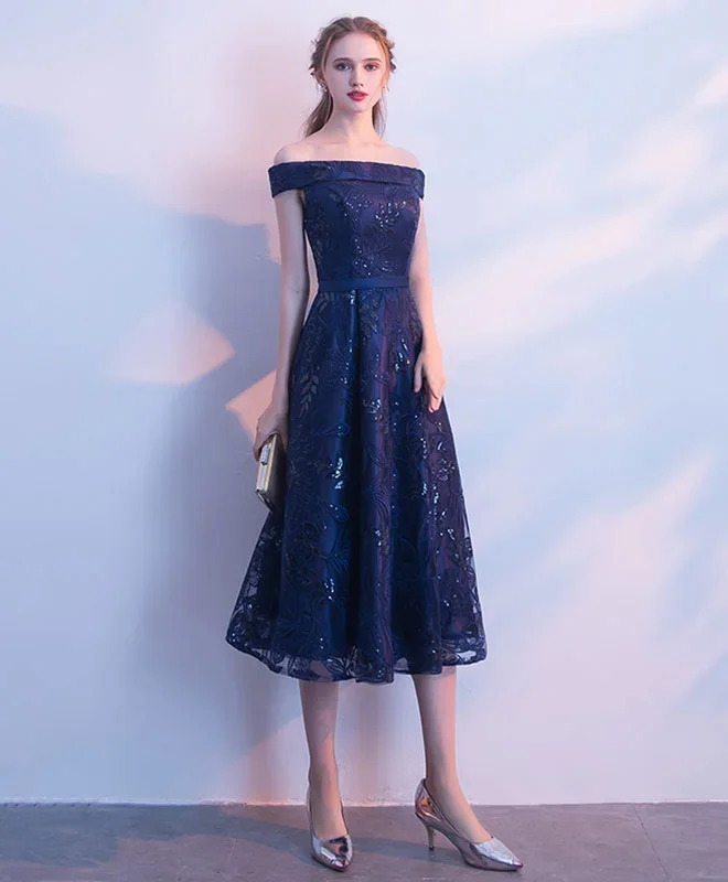 dark-blue-lace-sequins-short-prom-dress-evening-dress