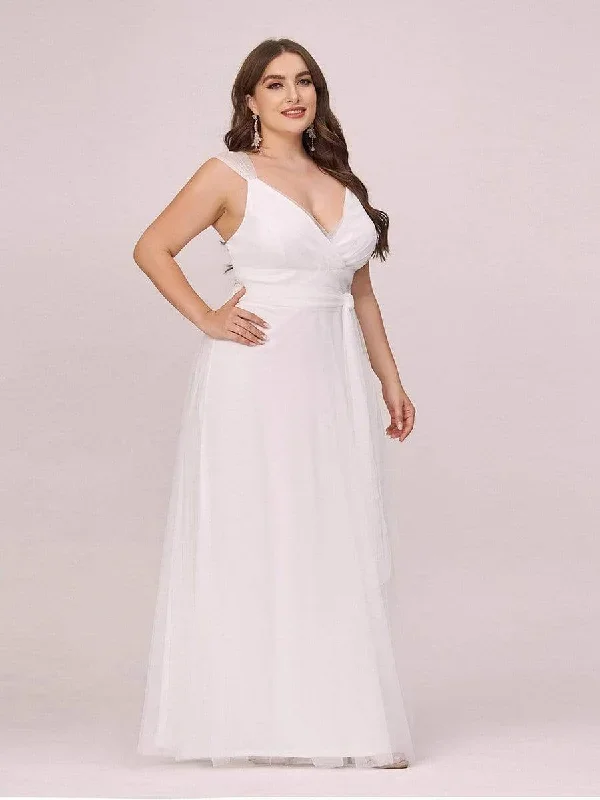 deep-v-neck-pleated-bodice-simple-tulle-wedding-dress-ep07303