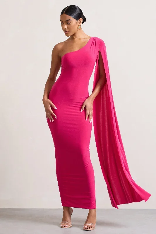 dominique-hot-pink-one-shoulder-cape-sleeve-bodycon-maxi-dress-cl128400073