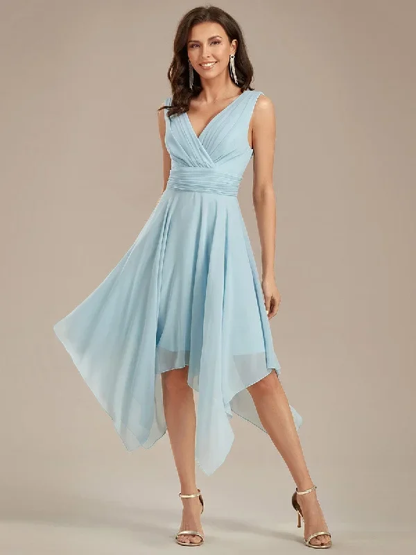 double-v-neck-ruched-waist-midi-chiffon-bridesmaid-dress-es03142