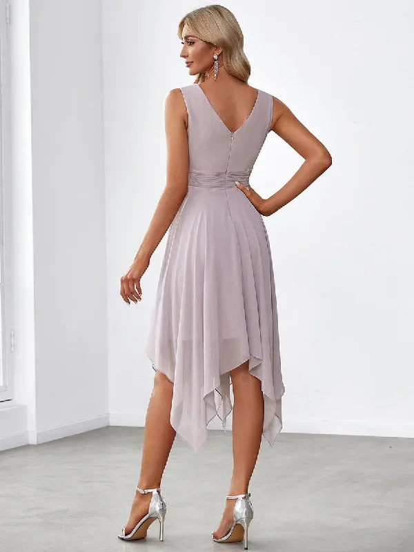 double-v-neck-ruched-waist-midi-chiffon-bridesmaid-dress-es03142