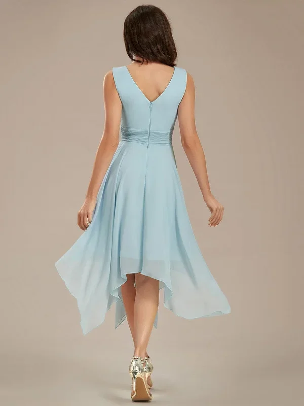 double-v-neck-ruched-waist-midi-chiffon-bridesmaid-dress-es03142