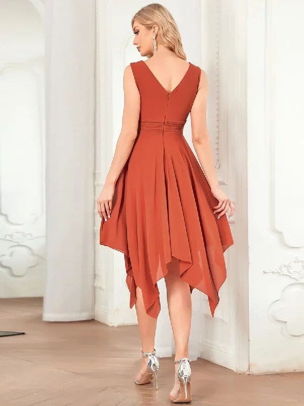 double-v-neck-ruched-waist-midi-chiffon-bridesmaid-dress-es03142