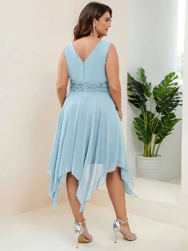 double-v-neck-ruched-waist-midi-chiffon-bridesmaid-dress-es03142