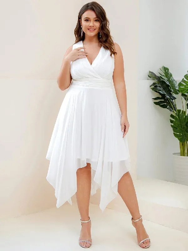 double-v-neck-ruched-waist-midi-chiffon-bridesmaid-dress-es03142