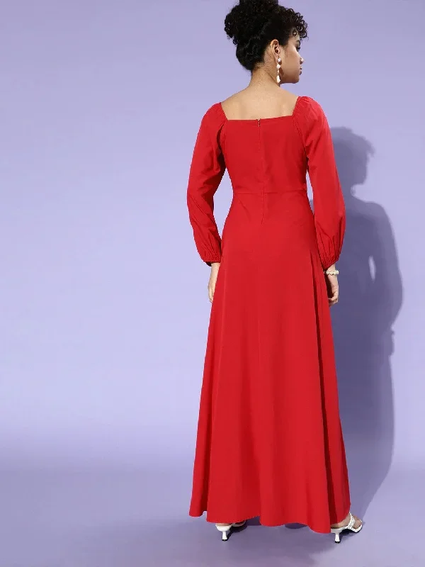 dr2013rd-berrylush-women-red-solid-puff-sleeves-dress