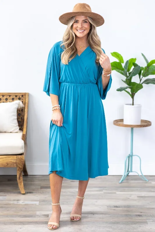 dusty-teal-surplice-midi-dress