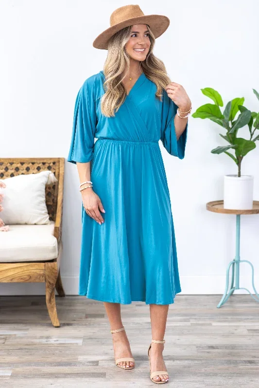 dusty-teal-surplice-midi-dress