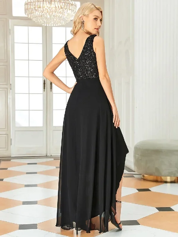 elegant-paillette-chiffon-v-neck-a-line-sleeveless-plus-size-evening-dresses-ep00410