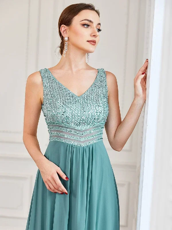 elegant-paillette-chiffon-v-neck-a-line-sleeveless-plus-size-evening-dresses-ep00410