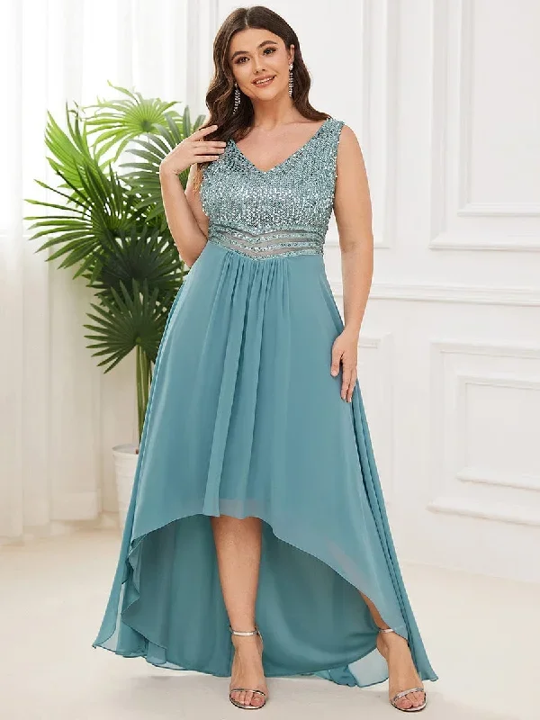 elegant-paillette-chiffon-v-neck-a-line-sleeveless-plus-size-evening-dresses-ep00410