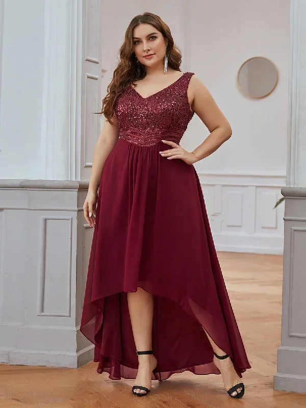 elegant-paillette-chiffon-v-neck-a-line-sleeveless-plus-size-evening-dresses-ep00410