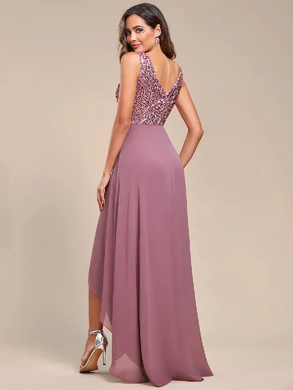 elegant-paillette-chiffon-v-neck-a-line-sleeveless-plus-size-evening-dresses-ep00410