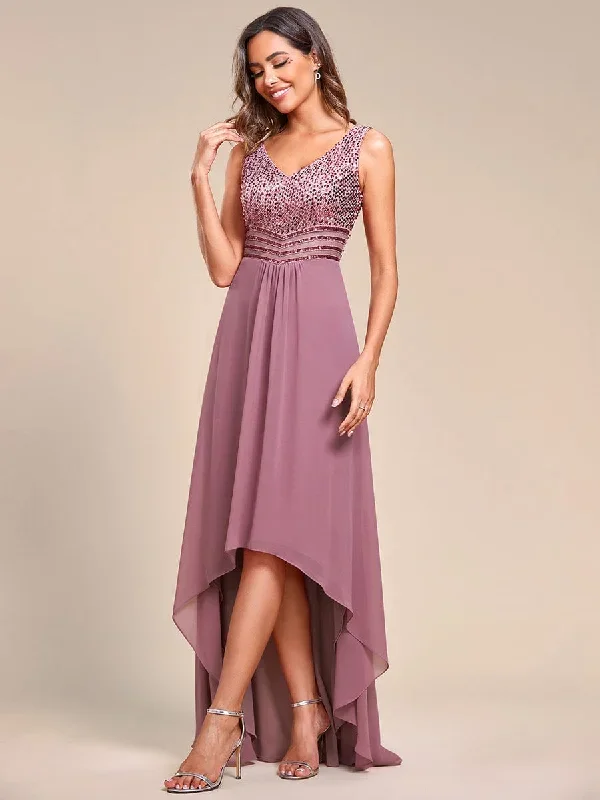 elegant-paillette-chiffon-v-neck-a-line-sleeveless-plus-size-evening-dresses-ep00410