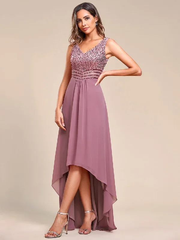 elegant-paillette-chiffon-v-neck-a-line-sleeveless-plus-size-evening-dresses-ep00410