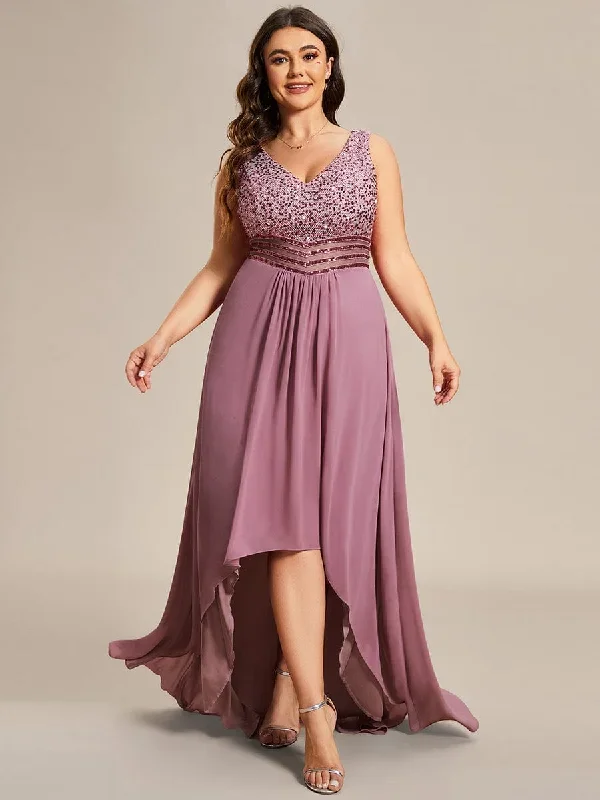 elegant-paillette-chiffon-v-neck-a-line-sleeveless-plus-size-evening-dresses-ep00410