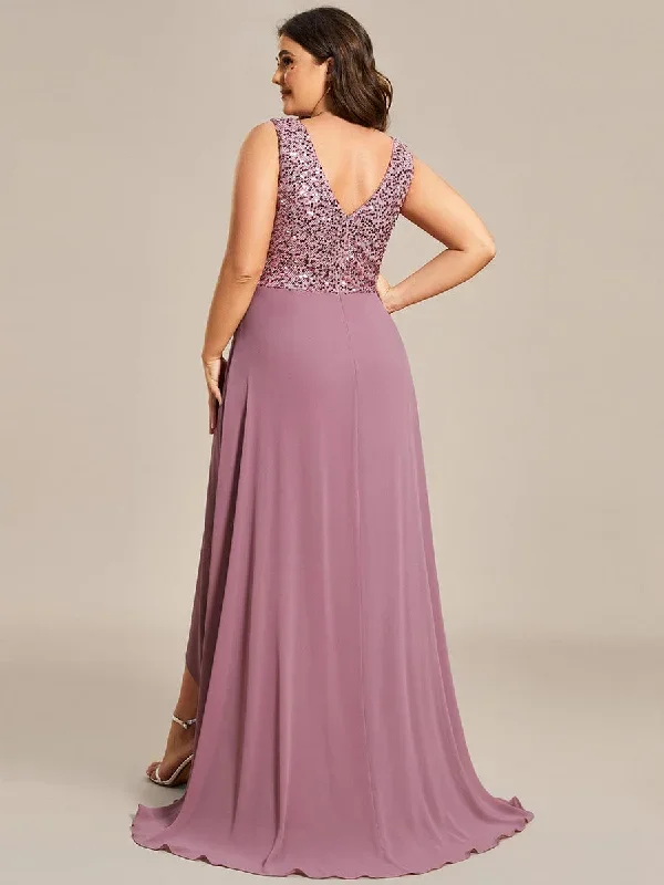 elegant-paillette-chiffon-v-neck-a-line-sleeveless-plus-size-evening-dresses-ep00410