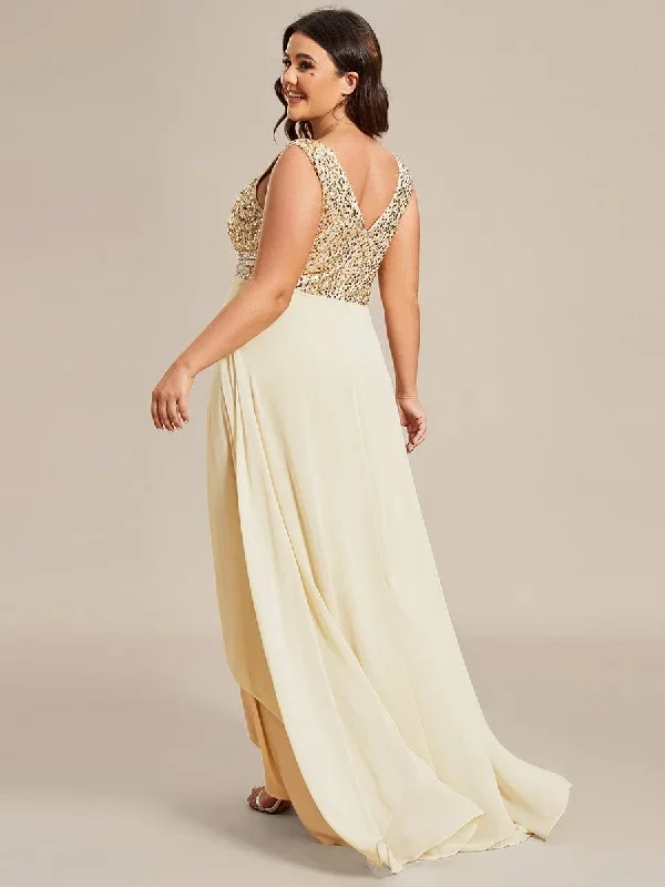 elegant-paillette-chiffon-v-neck-a-line-sleeveless-plus-size-evening-dresses-ep00410