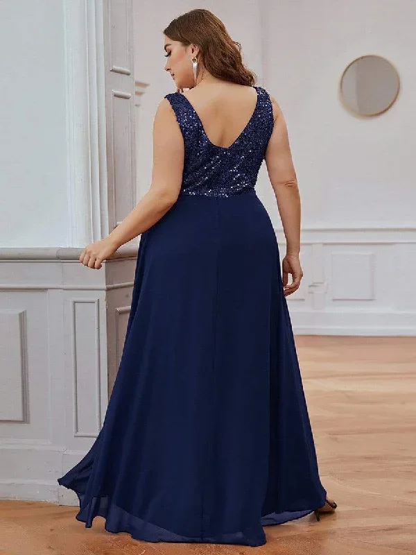 elegant-paillette-chiffon-v-neck-a-line-sleeveless-plus-size-evening-dresses-epp0410